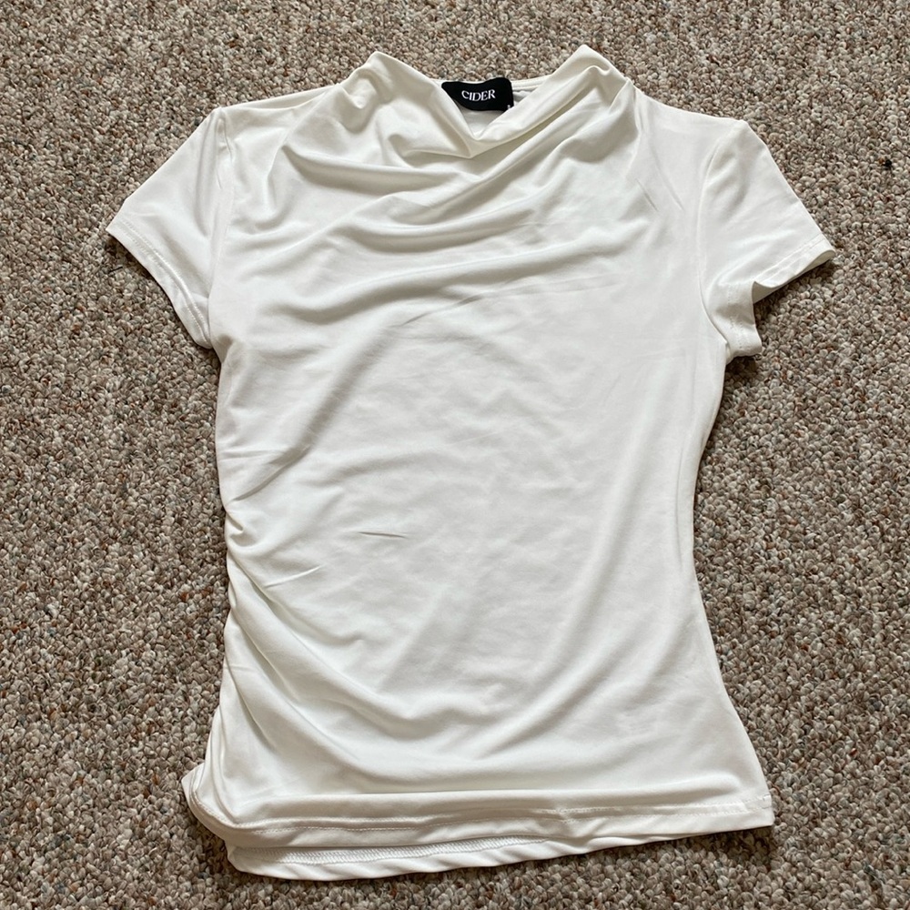 Cinched White Blouse